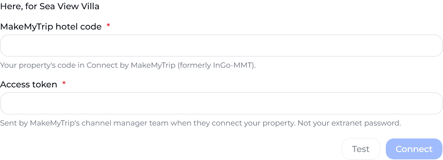 Connect MakeMyTrip in StayBind